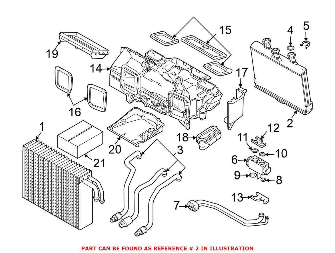 BMW Heater Core 64116906270